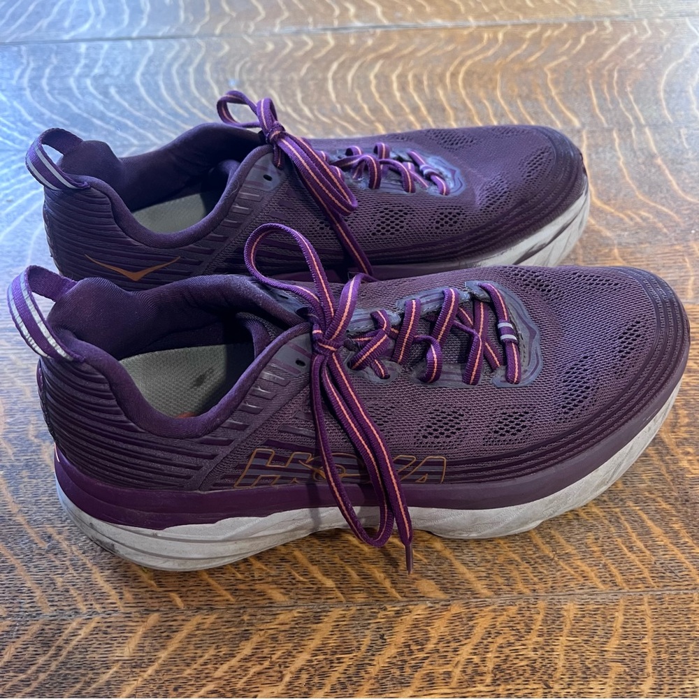 Hoka One One Bondi 6 Plum Purple Women’s Size 10 - Picture 2 of 7